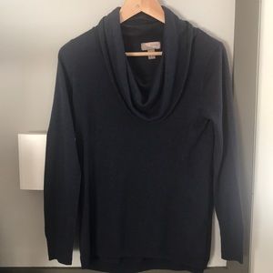 Cowl Neck Navy Sweater